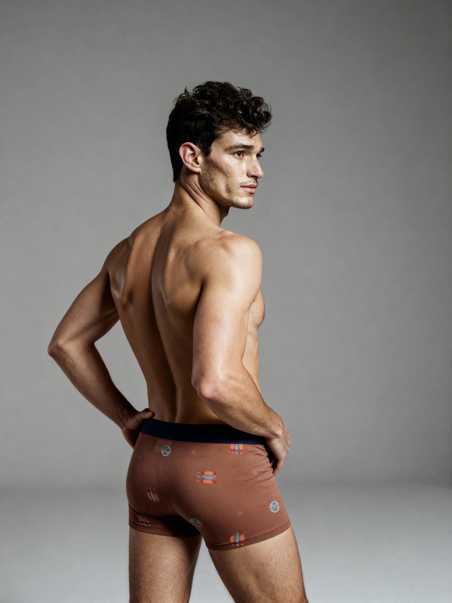 Men V Walks Limo Zen printed Luxury Elastic Trunk by Manaca