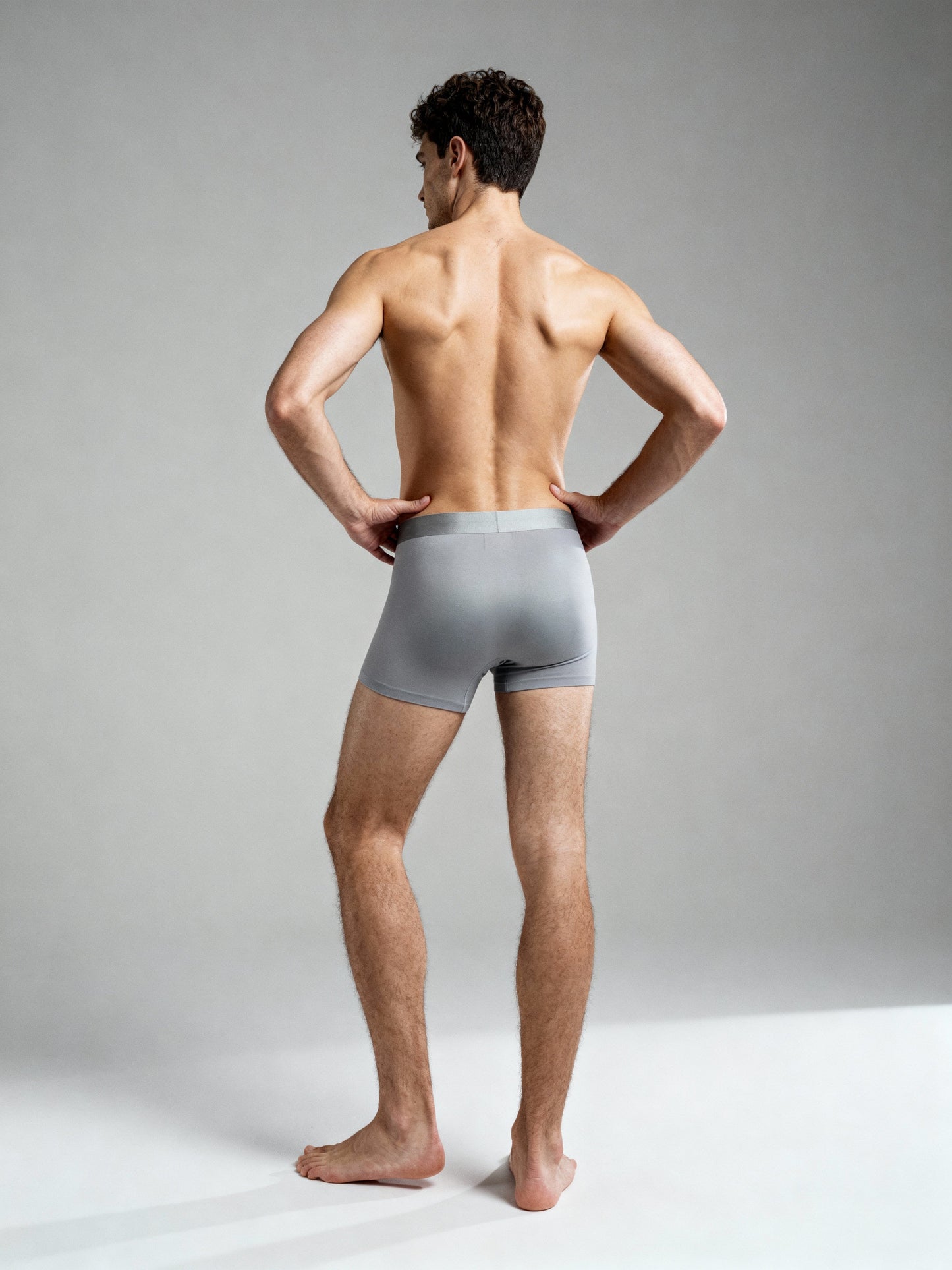 Men V Walks Grey Solid Luxury Elastic Trunk by Manaca