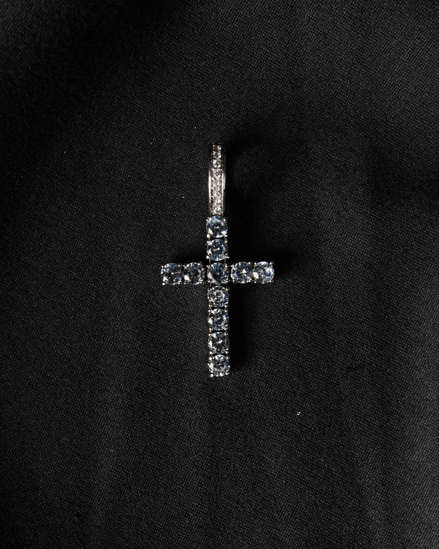 Manaca Crystal Halo Cross Pendant