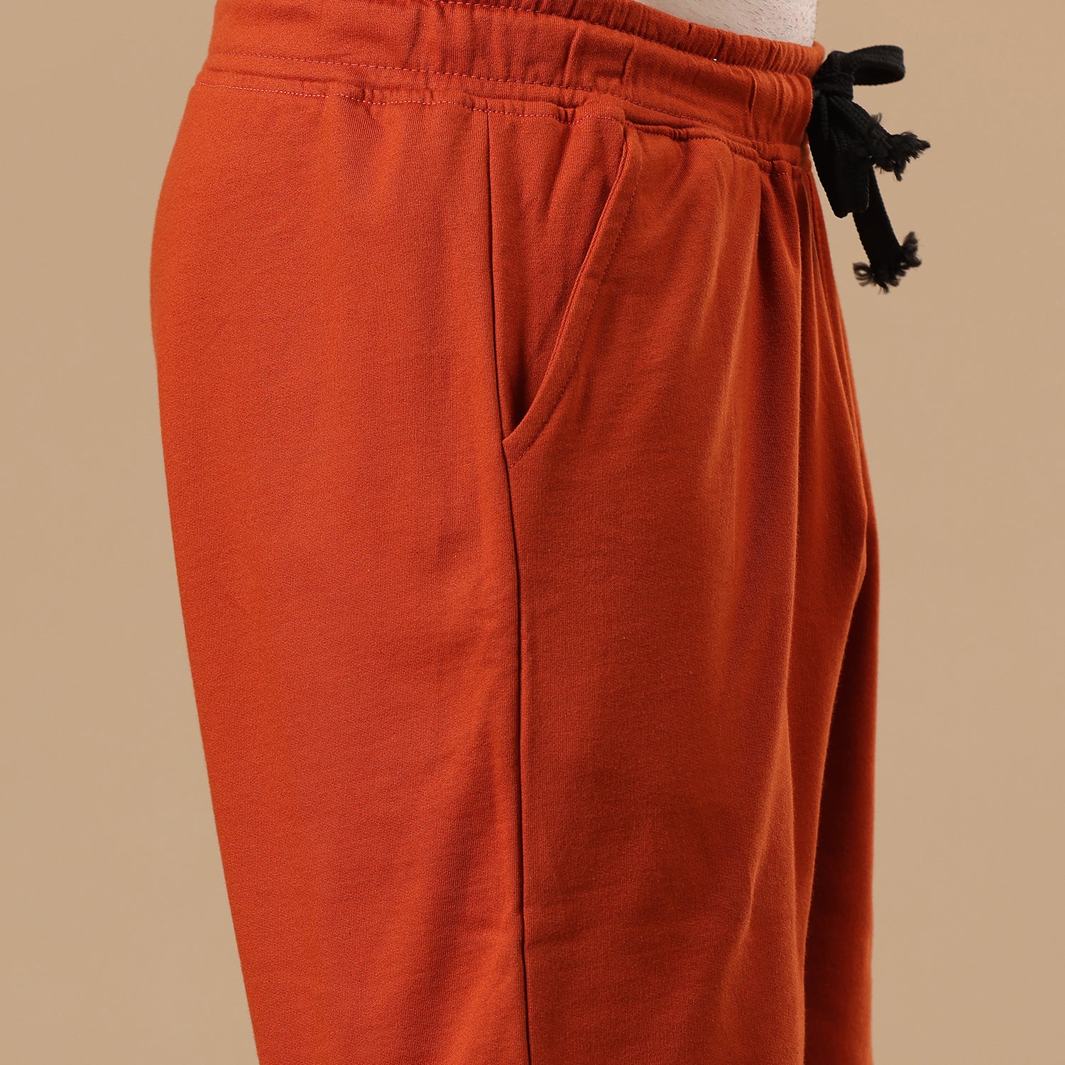 Men's Orange Casual Shorts