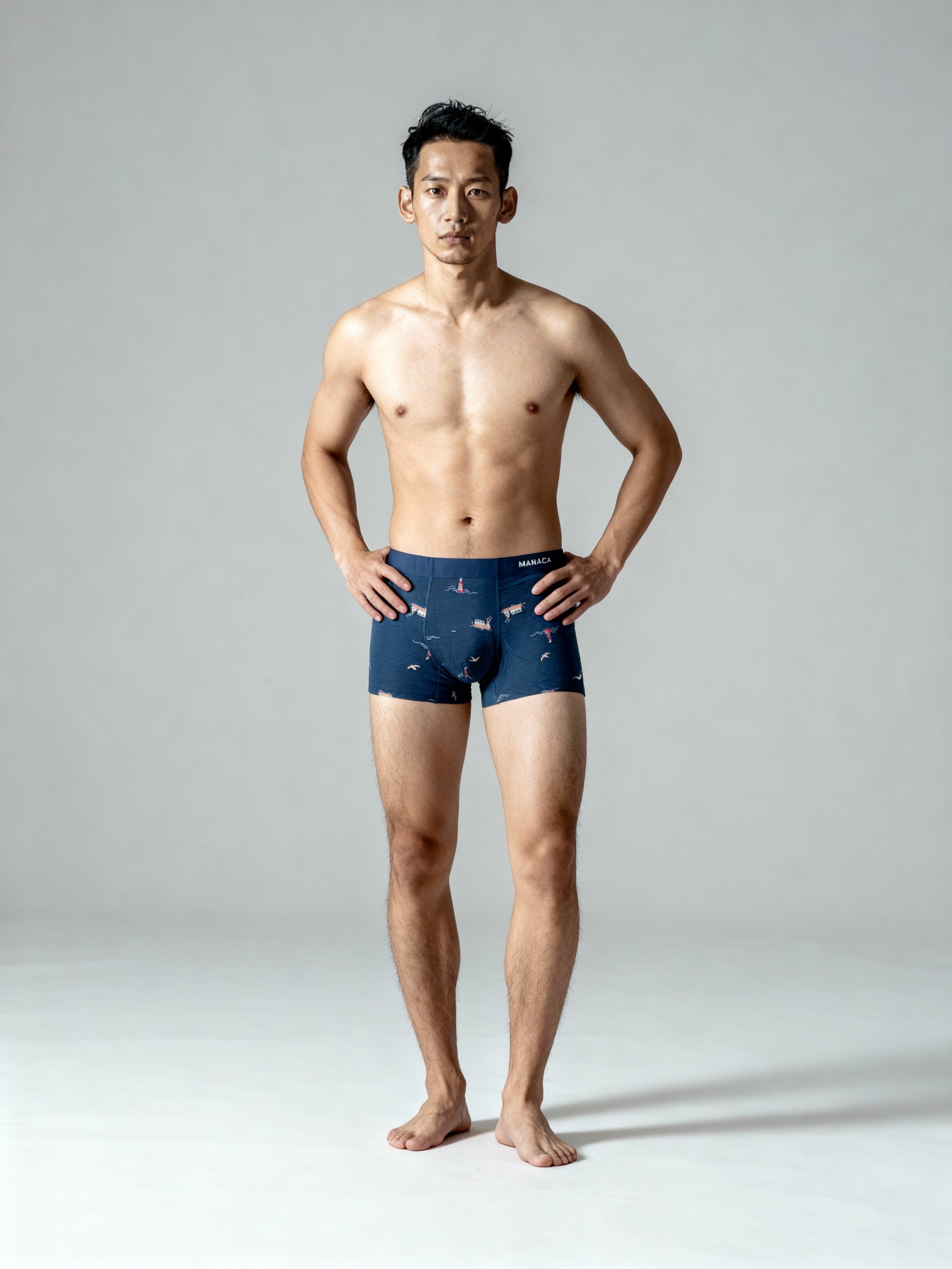 Men V Walk Starfish Printed  Luxury Elastic Trunk by Manaca