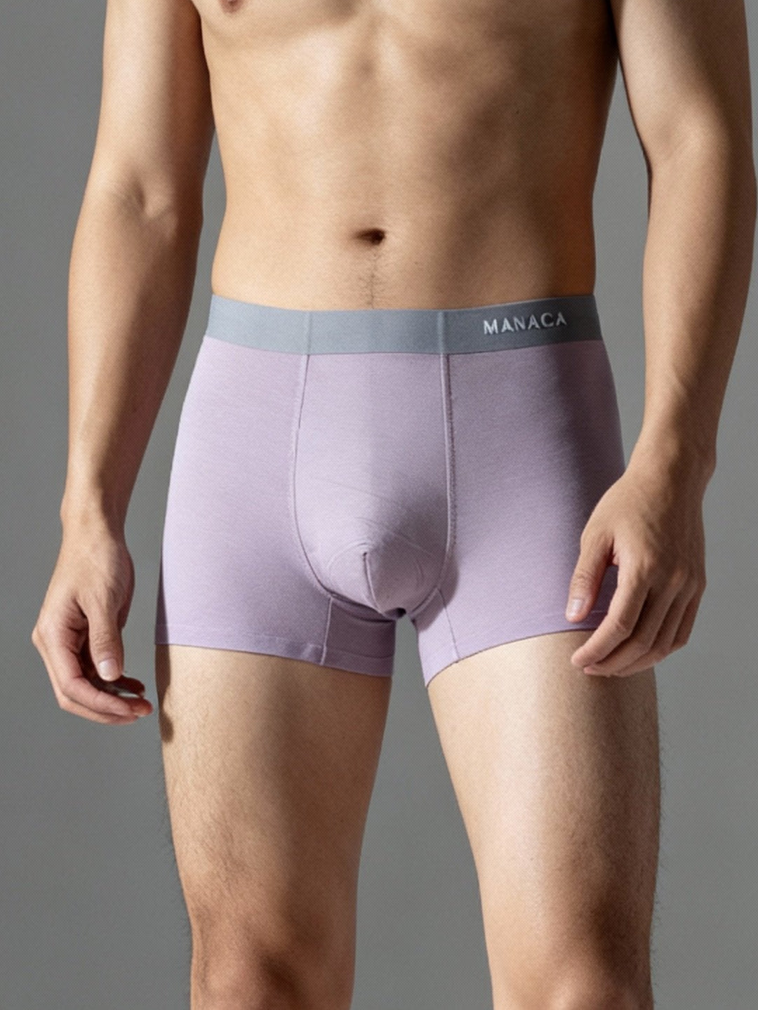 Men V WALK LIGHT PINK Solid Luxury Elastic Trunk by Manaca