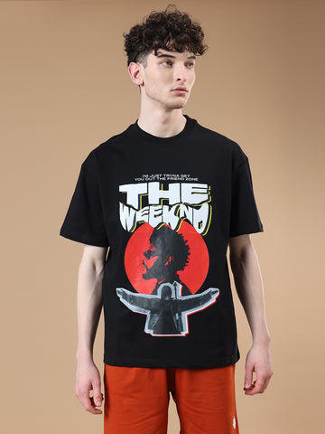 The Weekend Graphic Printed Men's Heavy Gauge Oversized Fit T-shirt