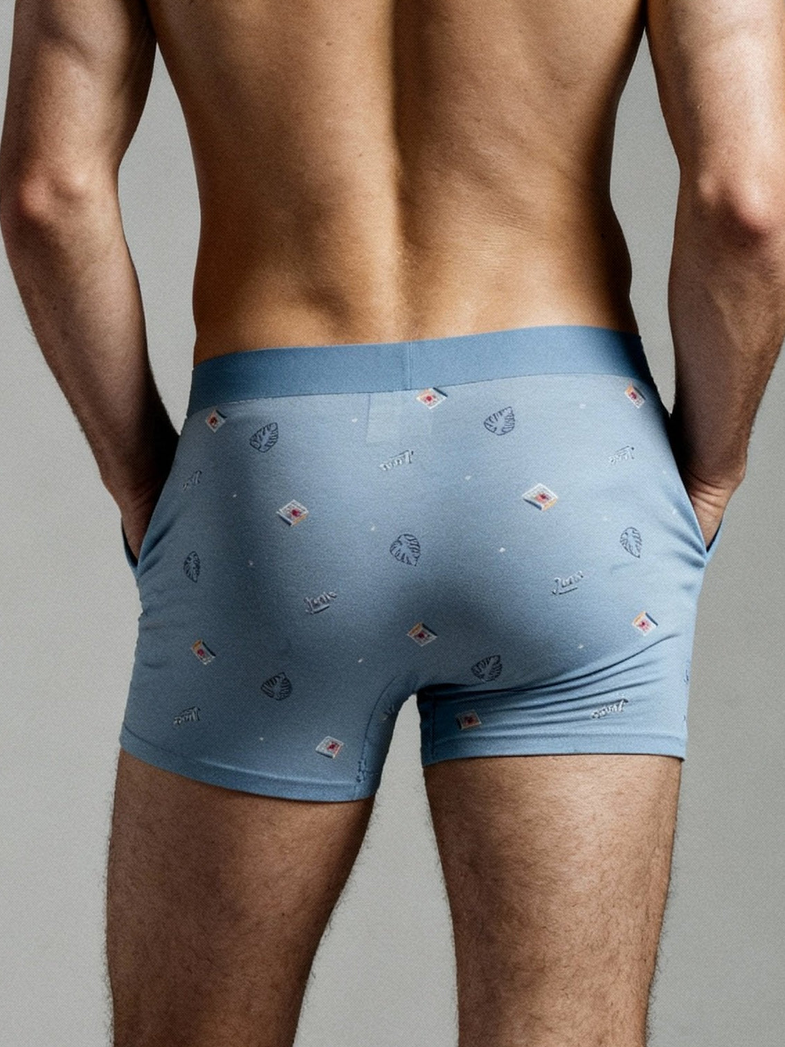 Men V Walk Match Stick printed  Luxury Elastic Trunk by Manaca