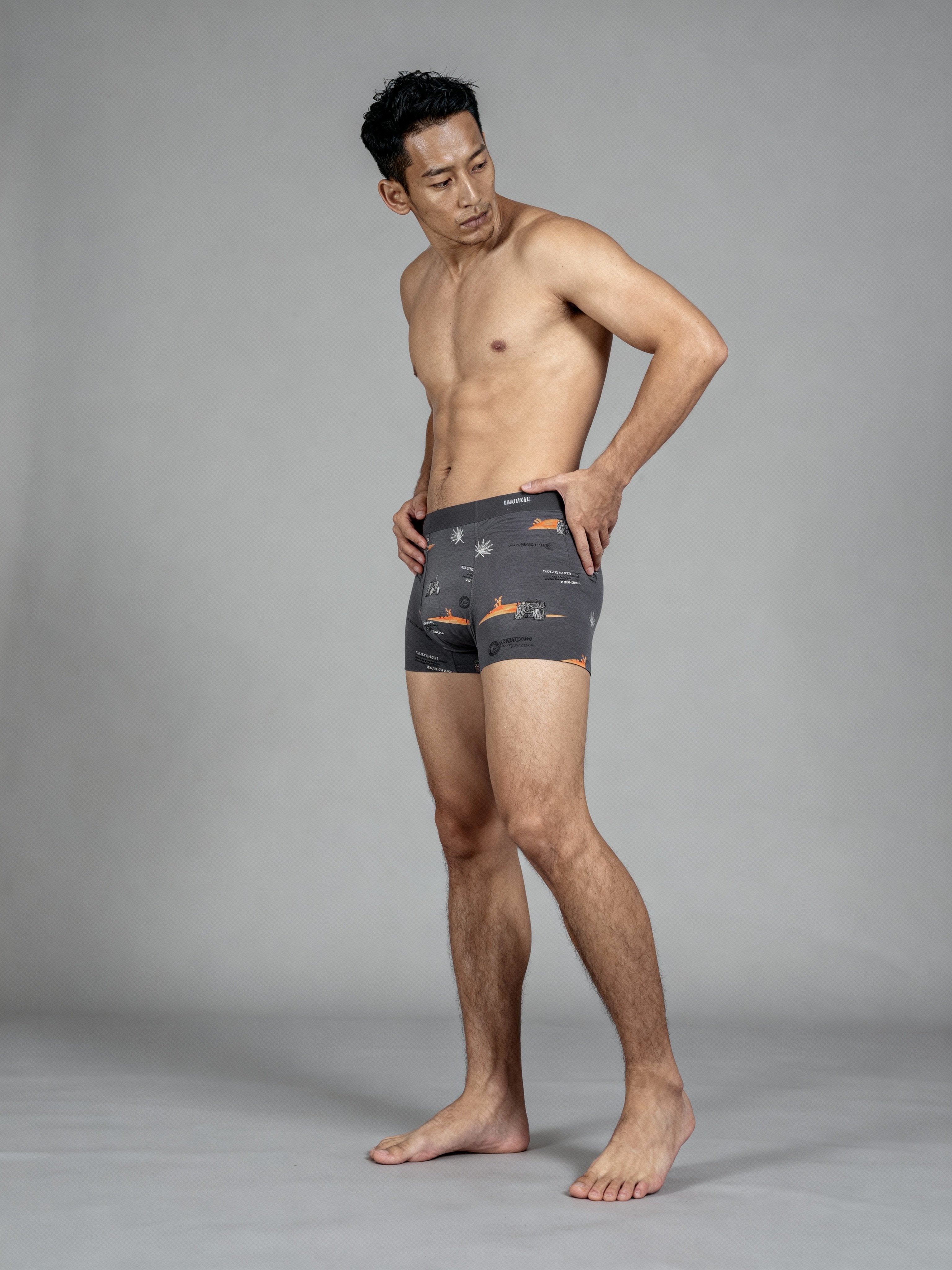 Men V WALKS SIZZLE SORE printed  Luxury Elastic Trunk by Manaca
