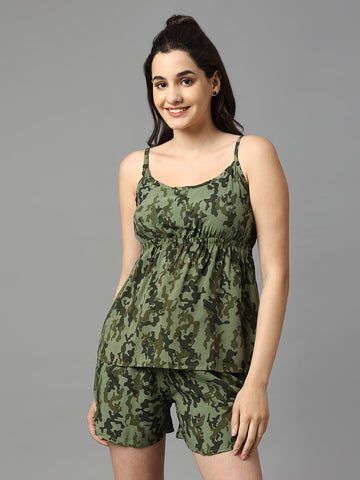 Women Camouflage Co-ord Set
