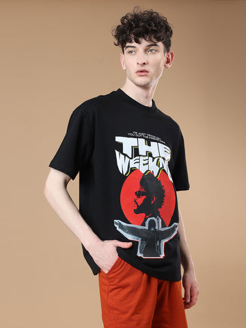 The Weekend Graphic Printed Men's Heavy Gauge Oversized Fit T-shirt