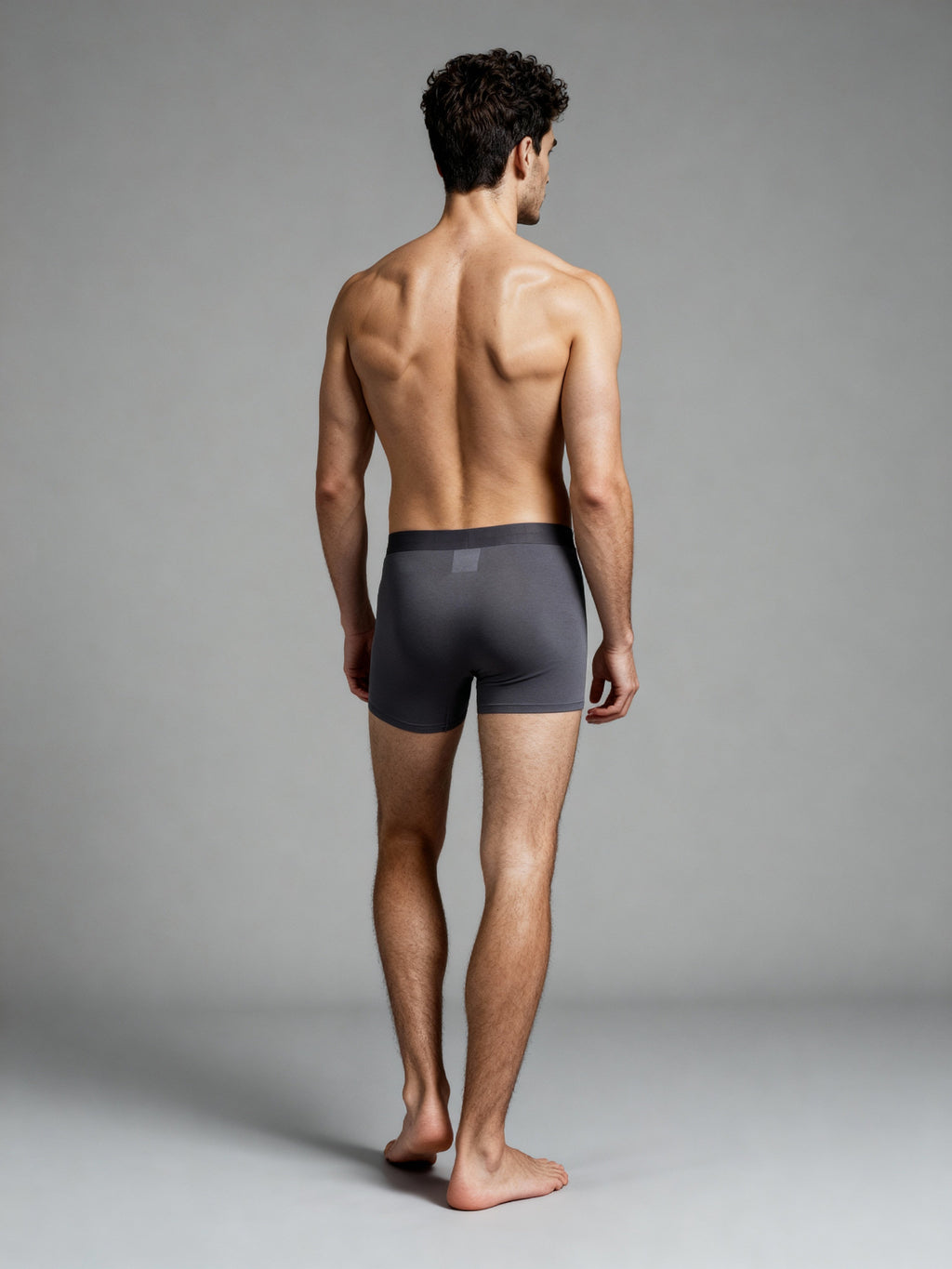 Men V Walks Dark Grey Solid  Premium Elastic Trunk by Manaca