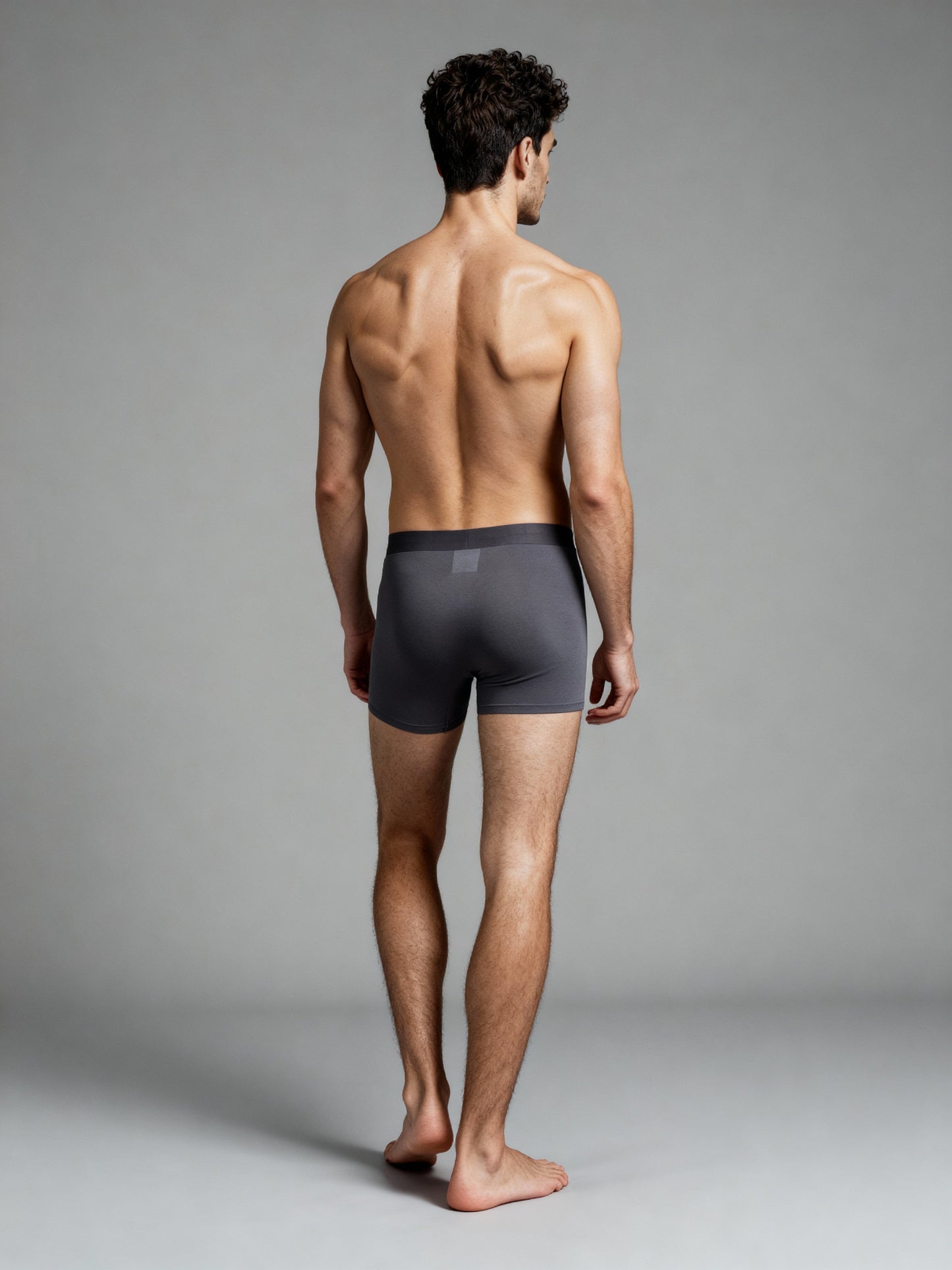 Men V Walks Dark Grey Solid  Premium Elastic Trunk by Manaca