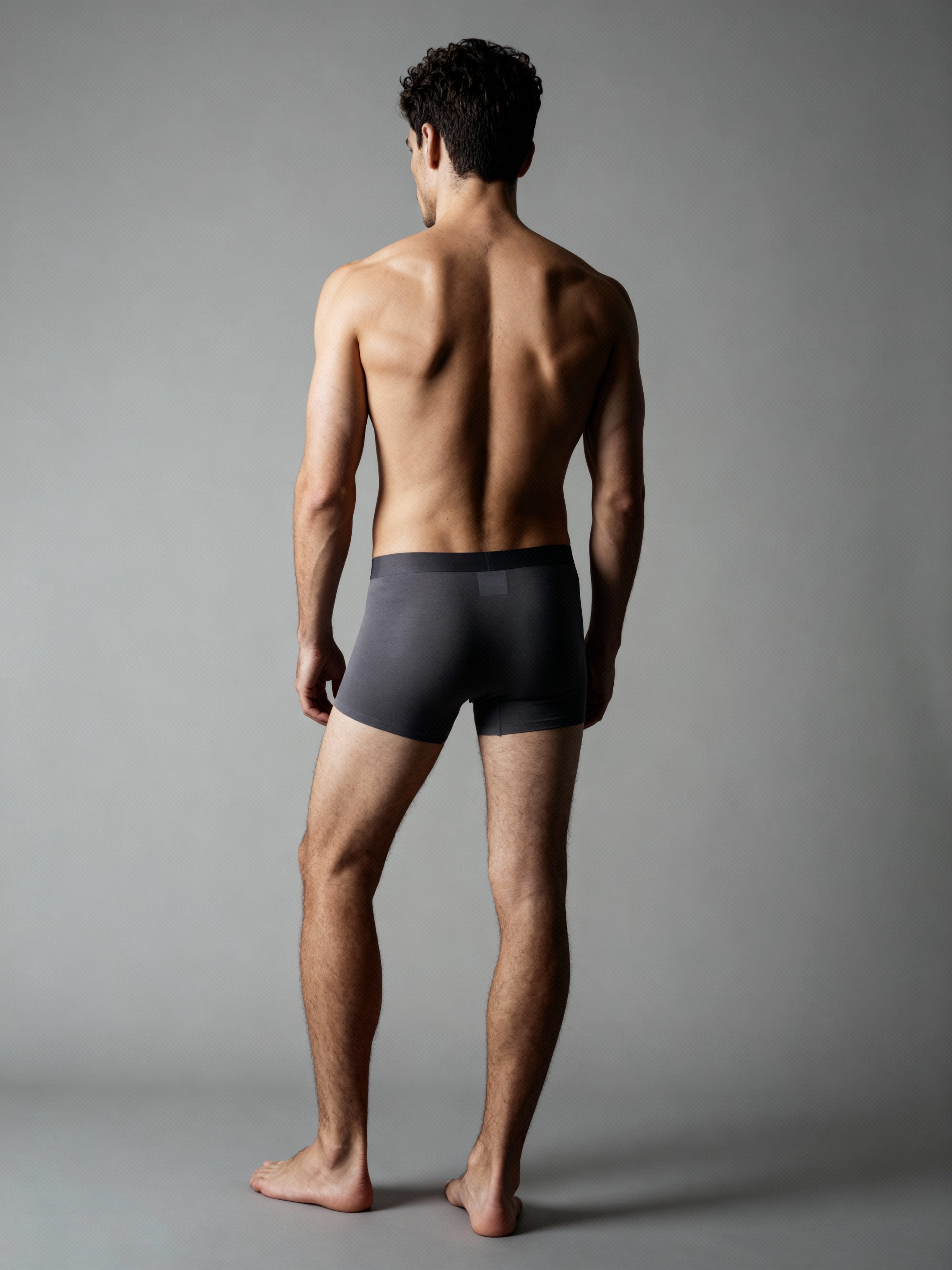 Men V Walks Dark Grey Solid  Premium Elastic Trunk by Manaca