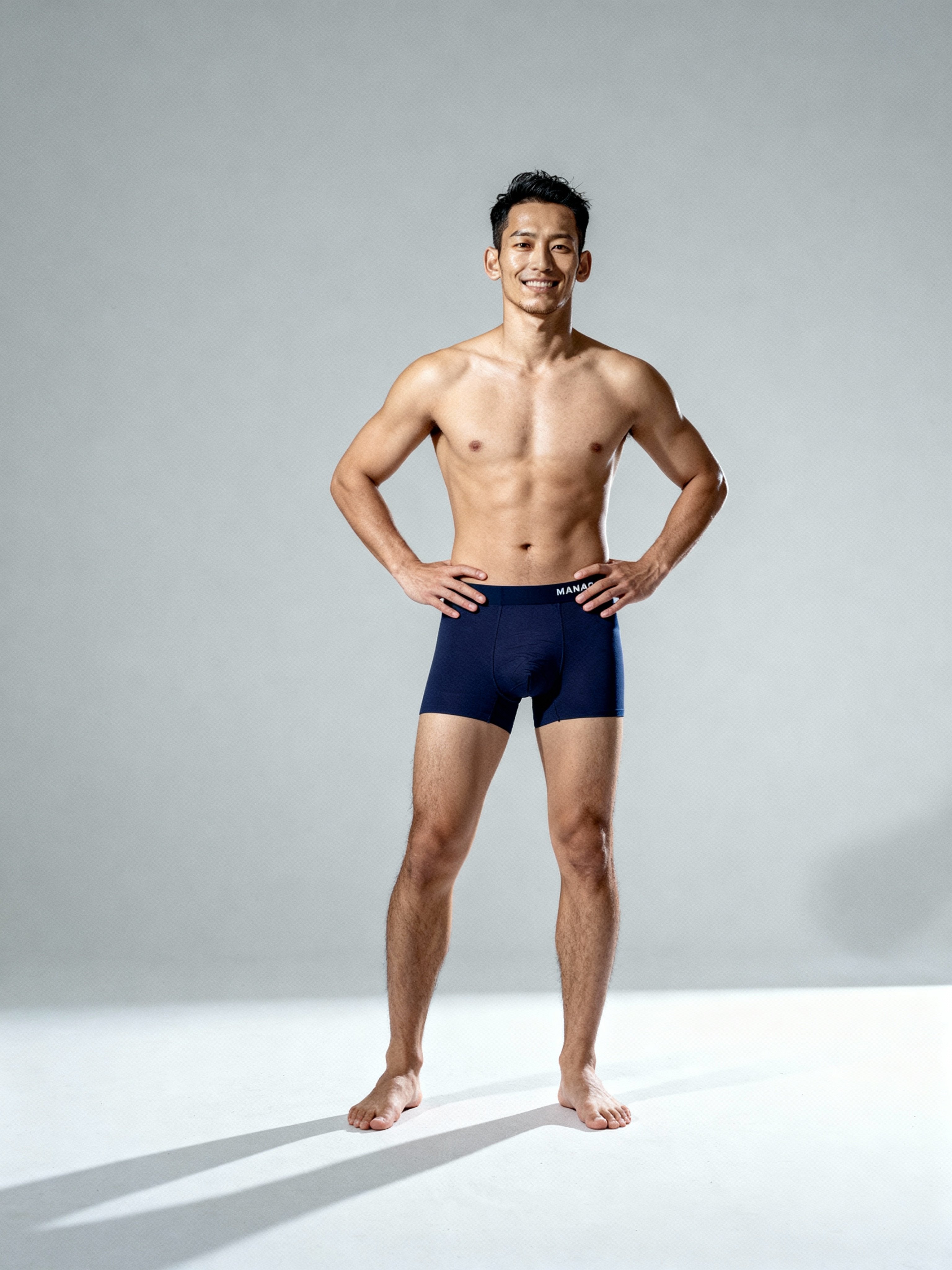 Men V Walks Naval Solid Luxury Elastic Trunk by Manaca