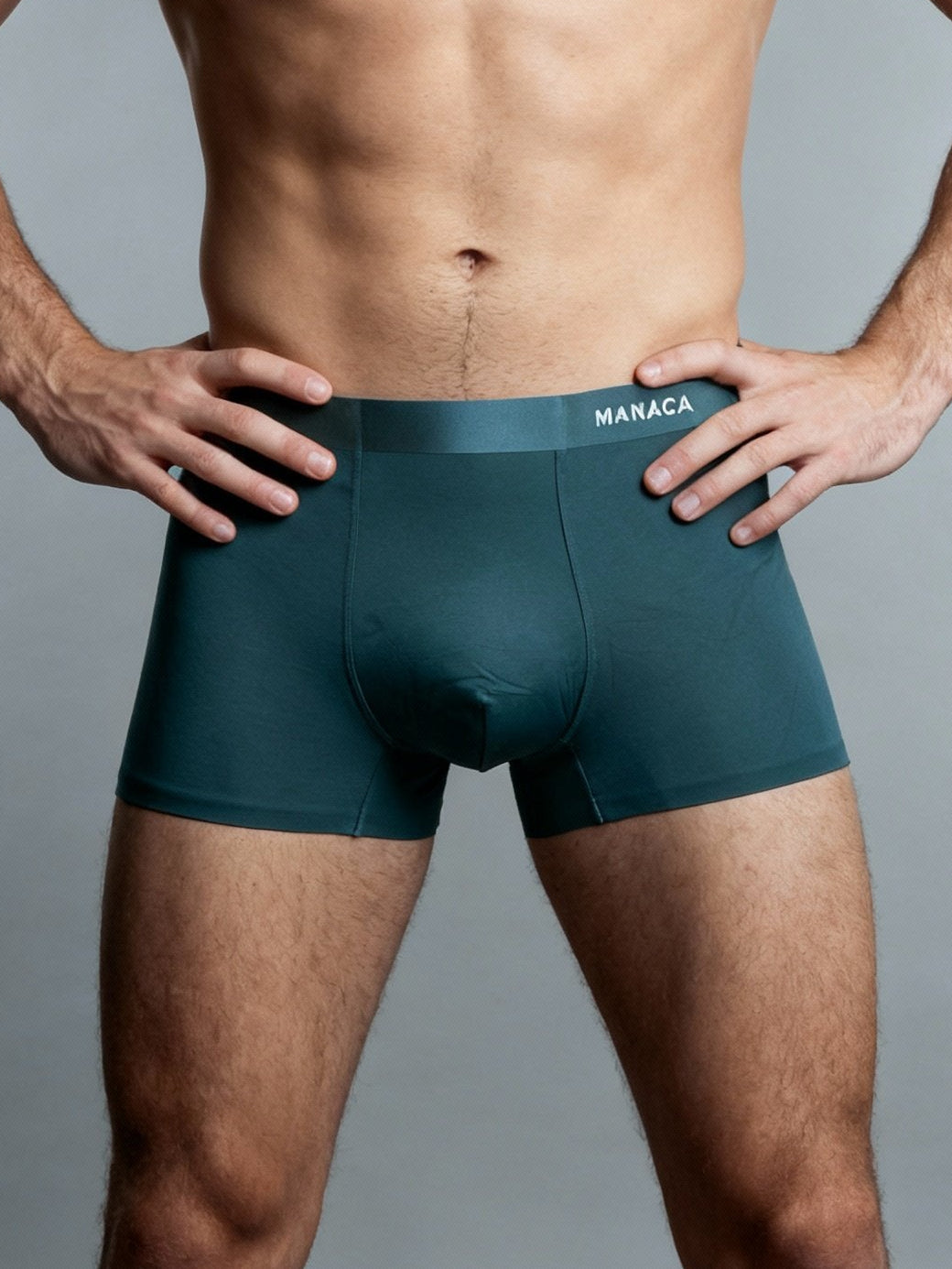 Men V Walks Green Solid Luxury Elastic Trunk by Manaca