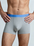 Men V Walks Light Blue Solid Luxury Elastic Trunk by Manaca