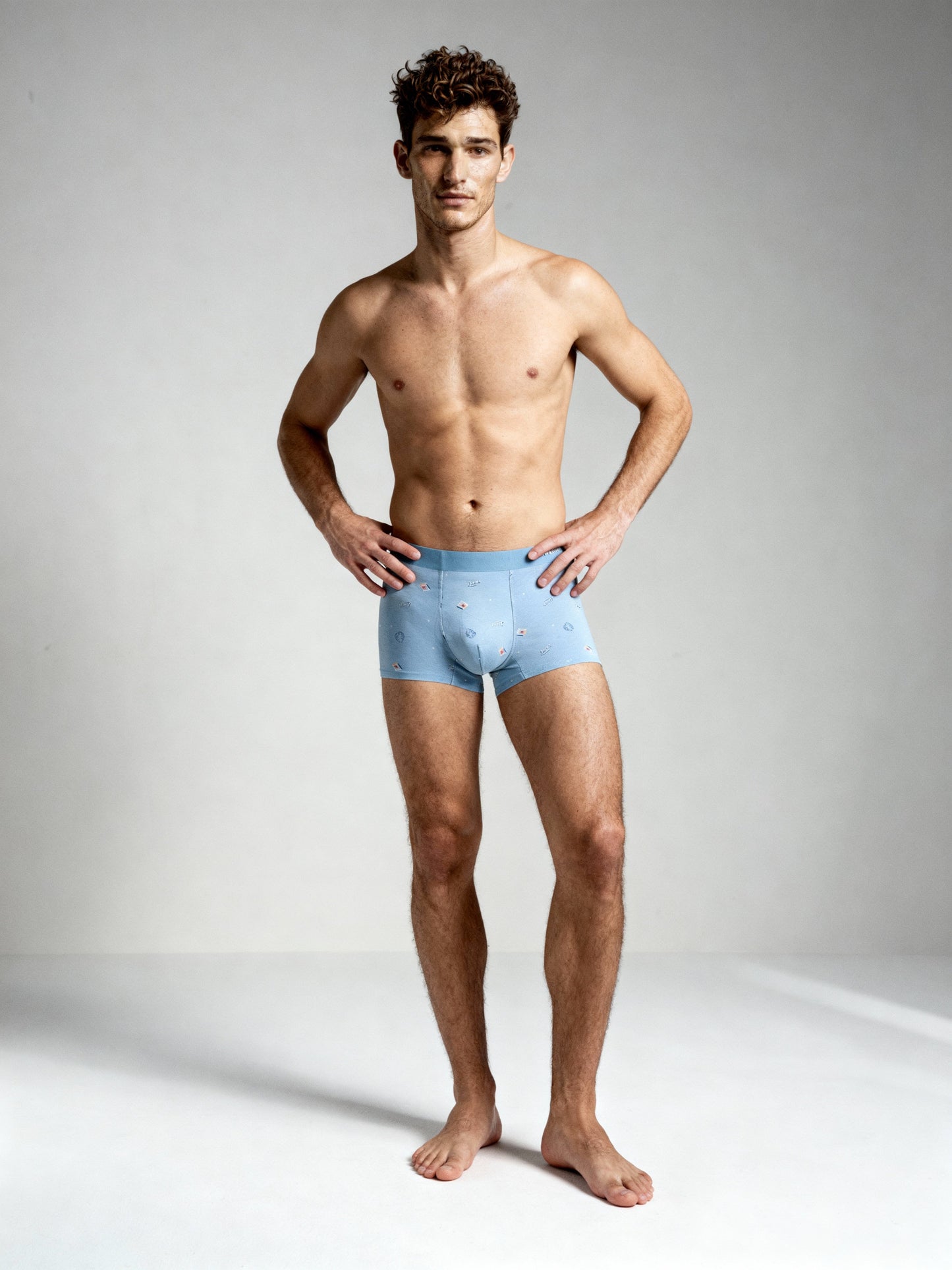 Men V Walk Match Stick printed  Luxury Elastic Trunk by Manaca