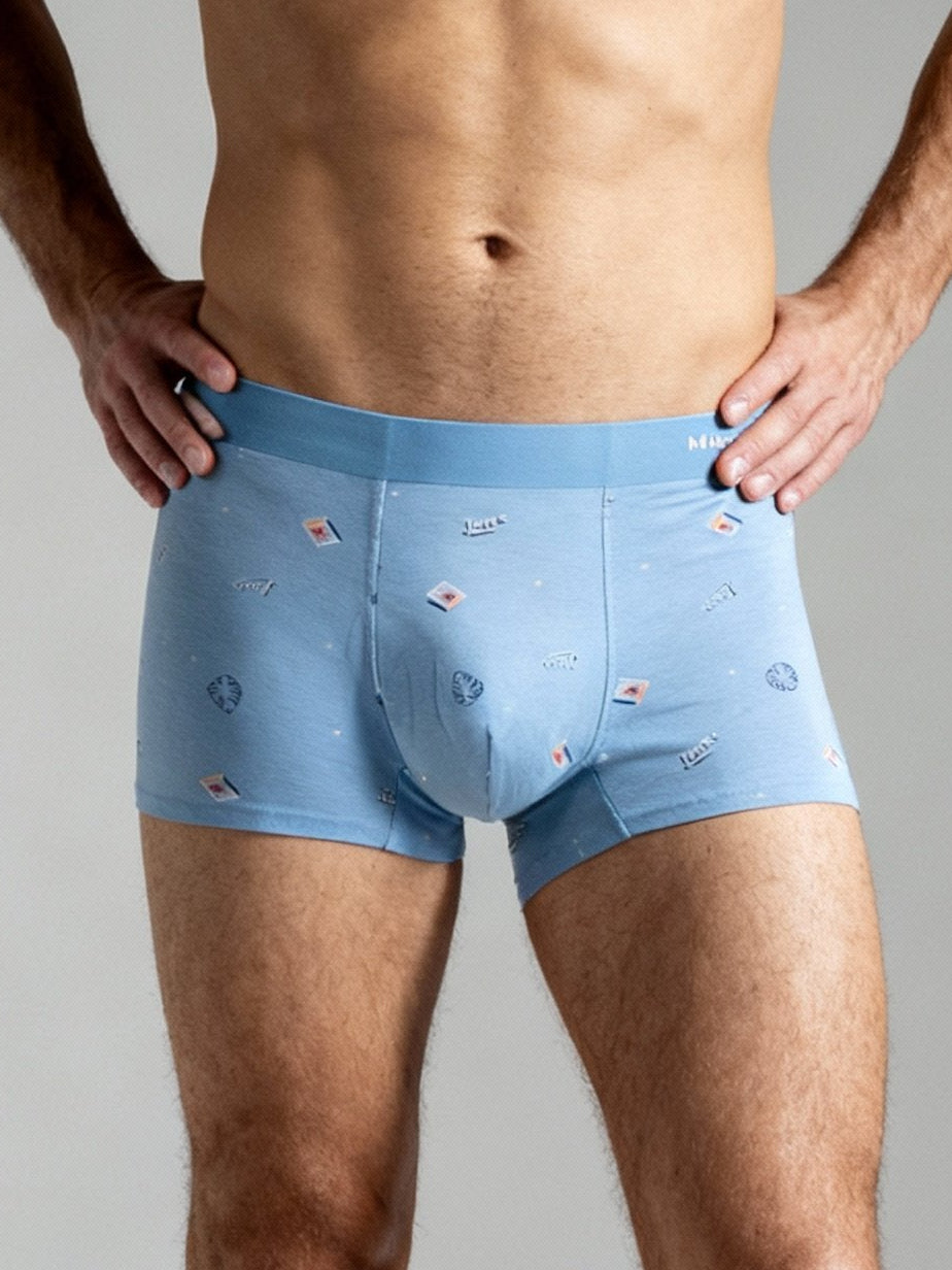 Men V Walk Match Stick printed  Luxury Elastic Trunk by Manaca