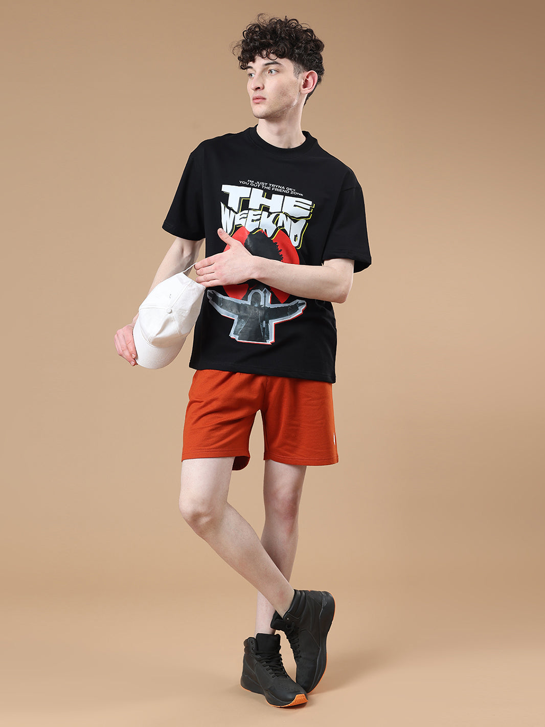 The Weekend Graphic Printed Men's Heavy Gauge Oversized Fit T-shirt
