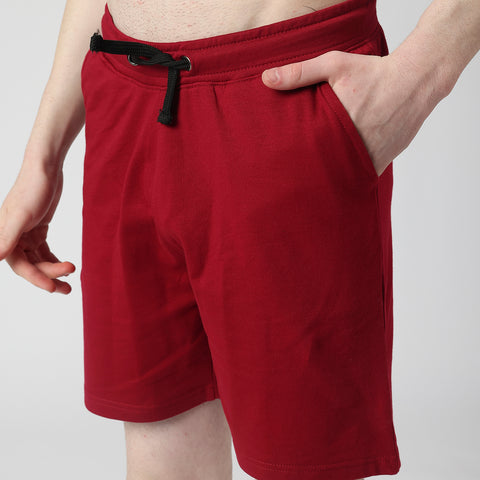 Men's Red Casual Shorts