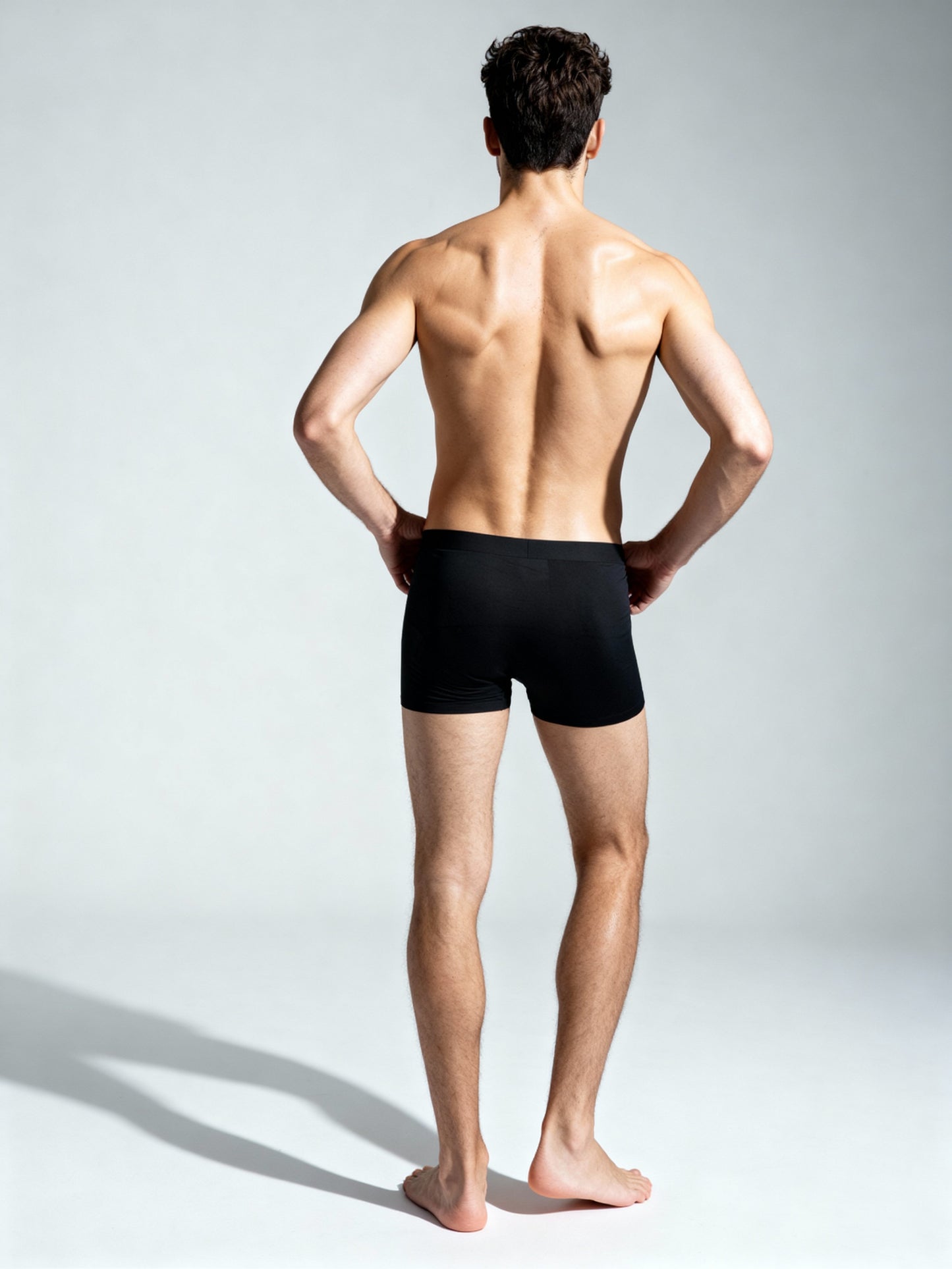 Men V Walks Black Solid Luxury Elastic Trunk by Manaca