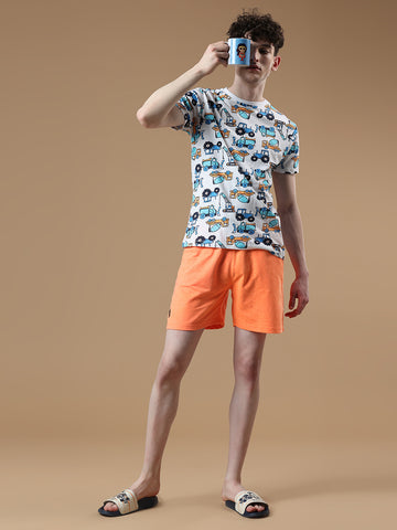 Truck Regular Graphic Printed Men's T-shirt