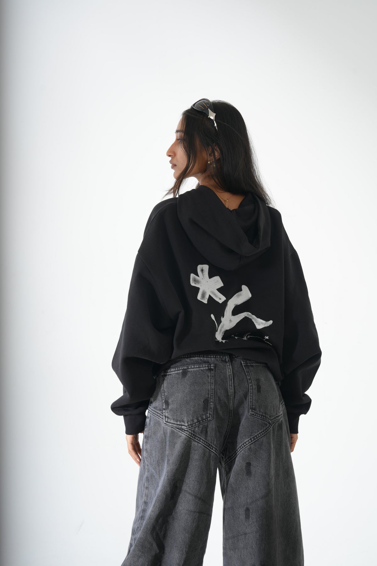 BLACK FREEFALL HOODIE