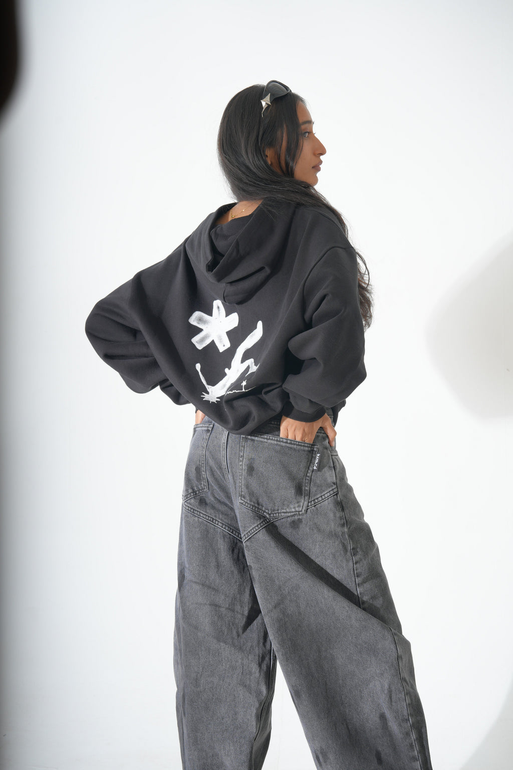 BLACK FREEFALL HOODIE