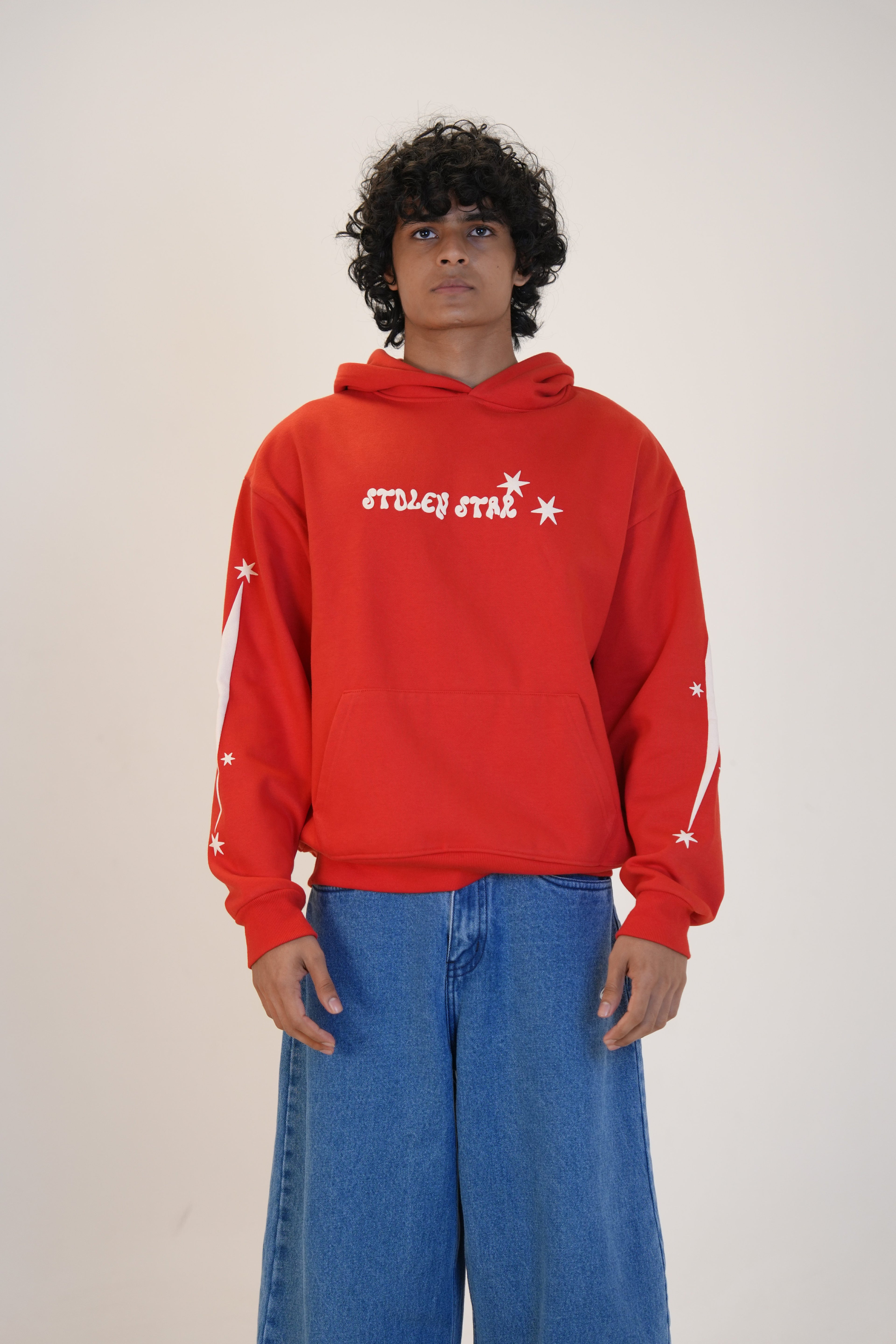 RED STOLEN STAR HOODIE