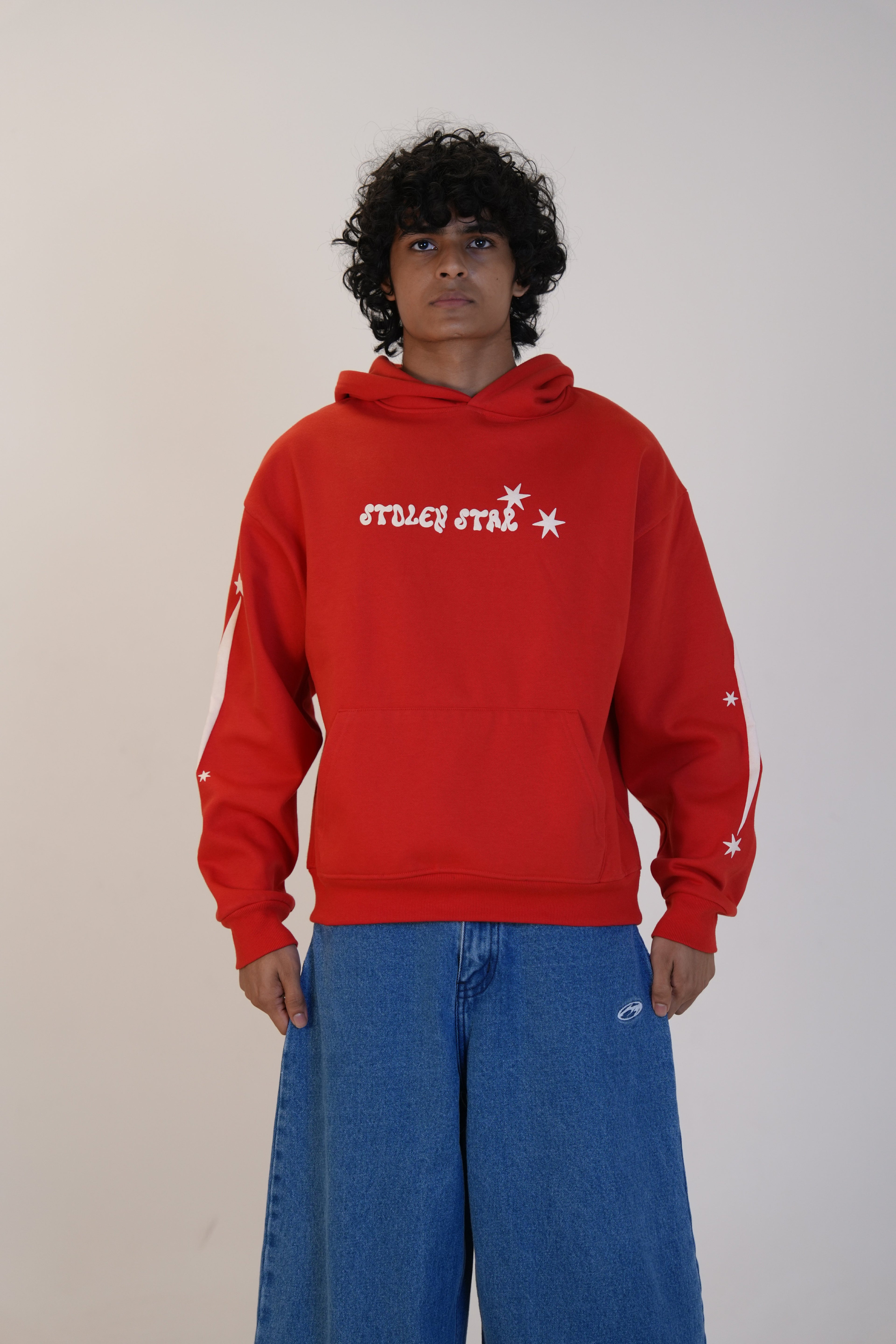 RED STOLEN STAR HOODIE