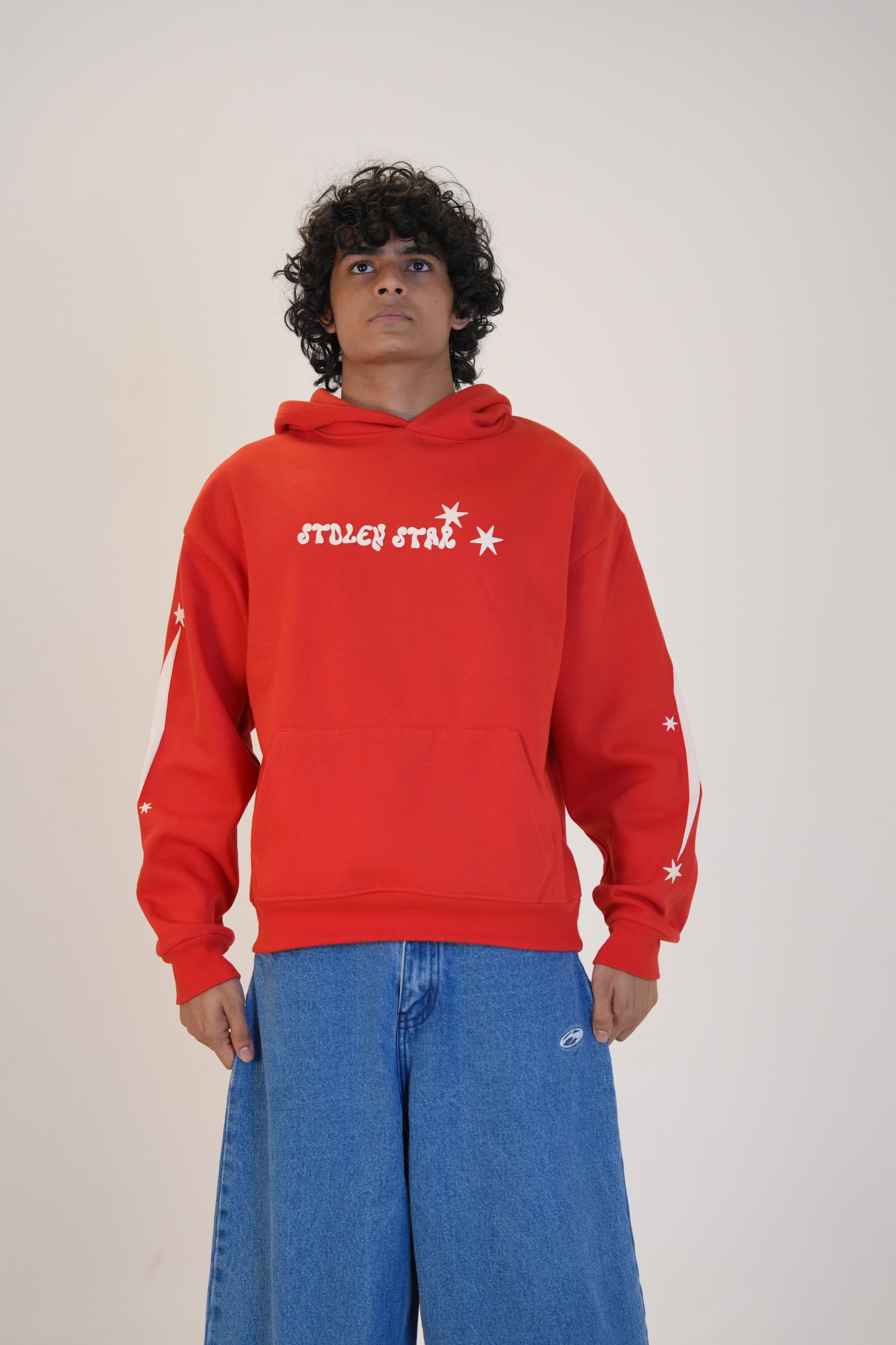 RED STOLEN STAR HOODIE