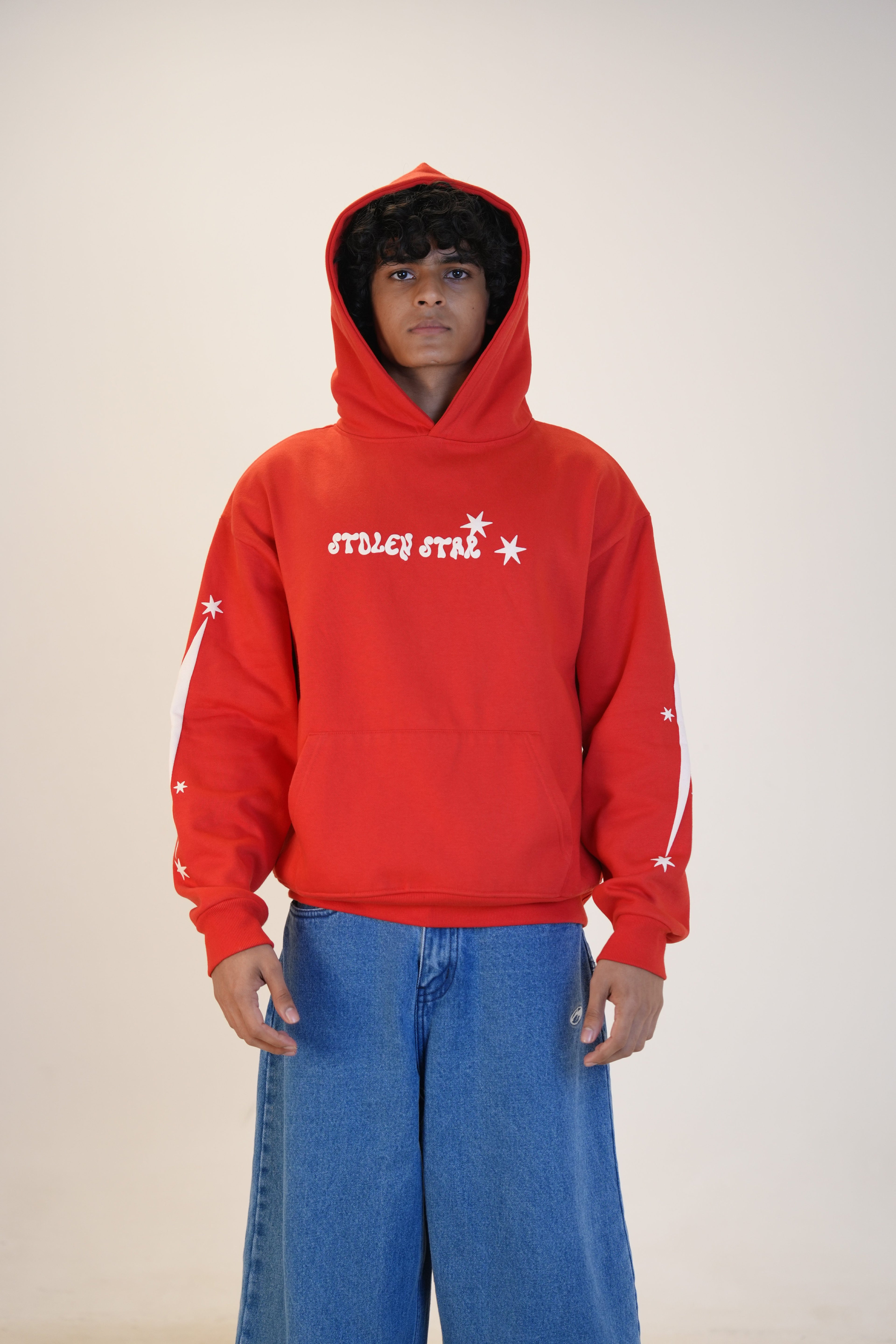 RED STOLEN STAR HOODIE