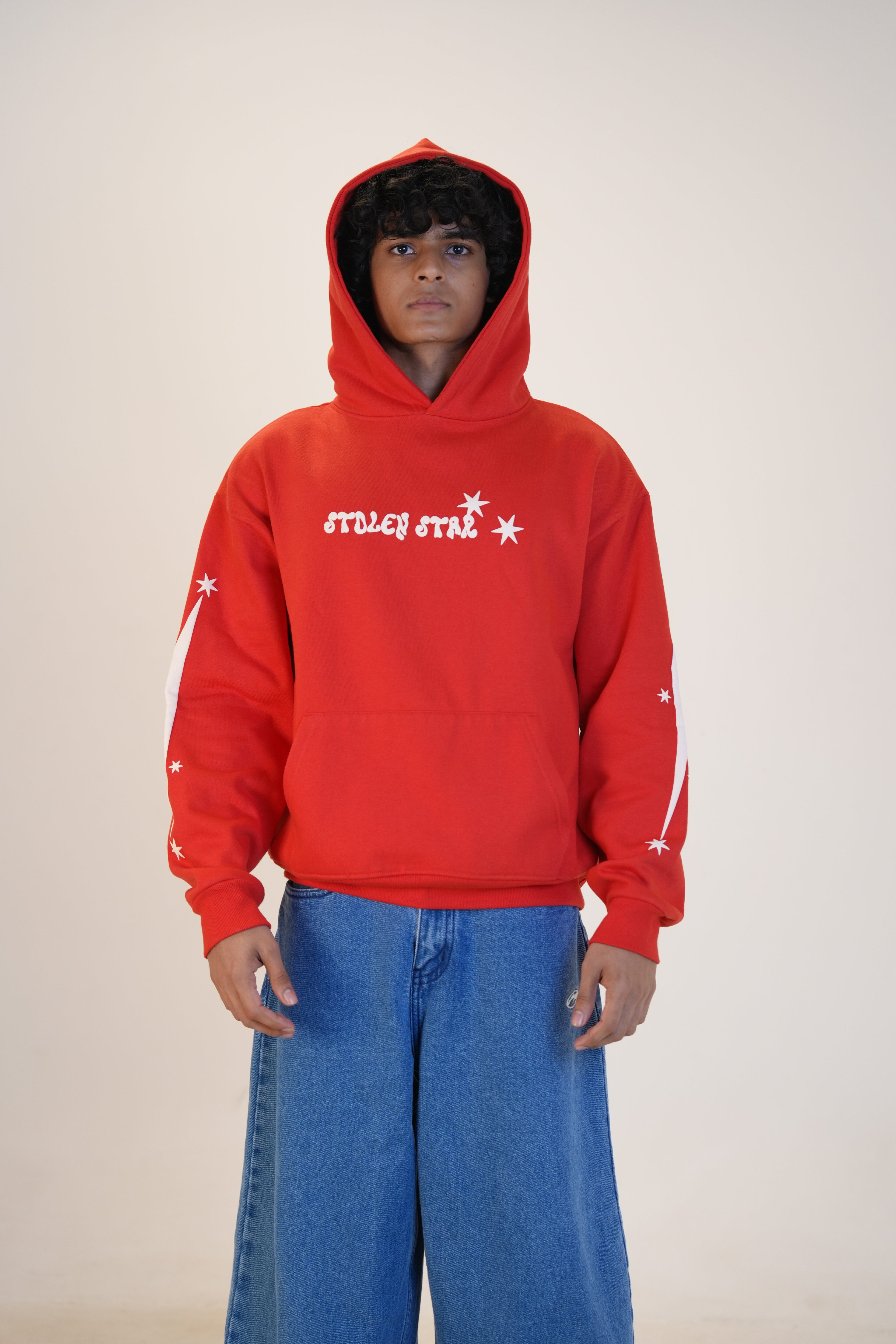 RED STOLEN STAR HOODIE
