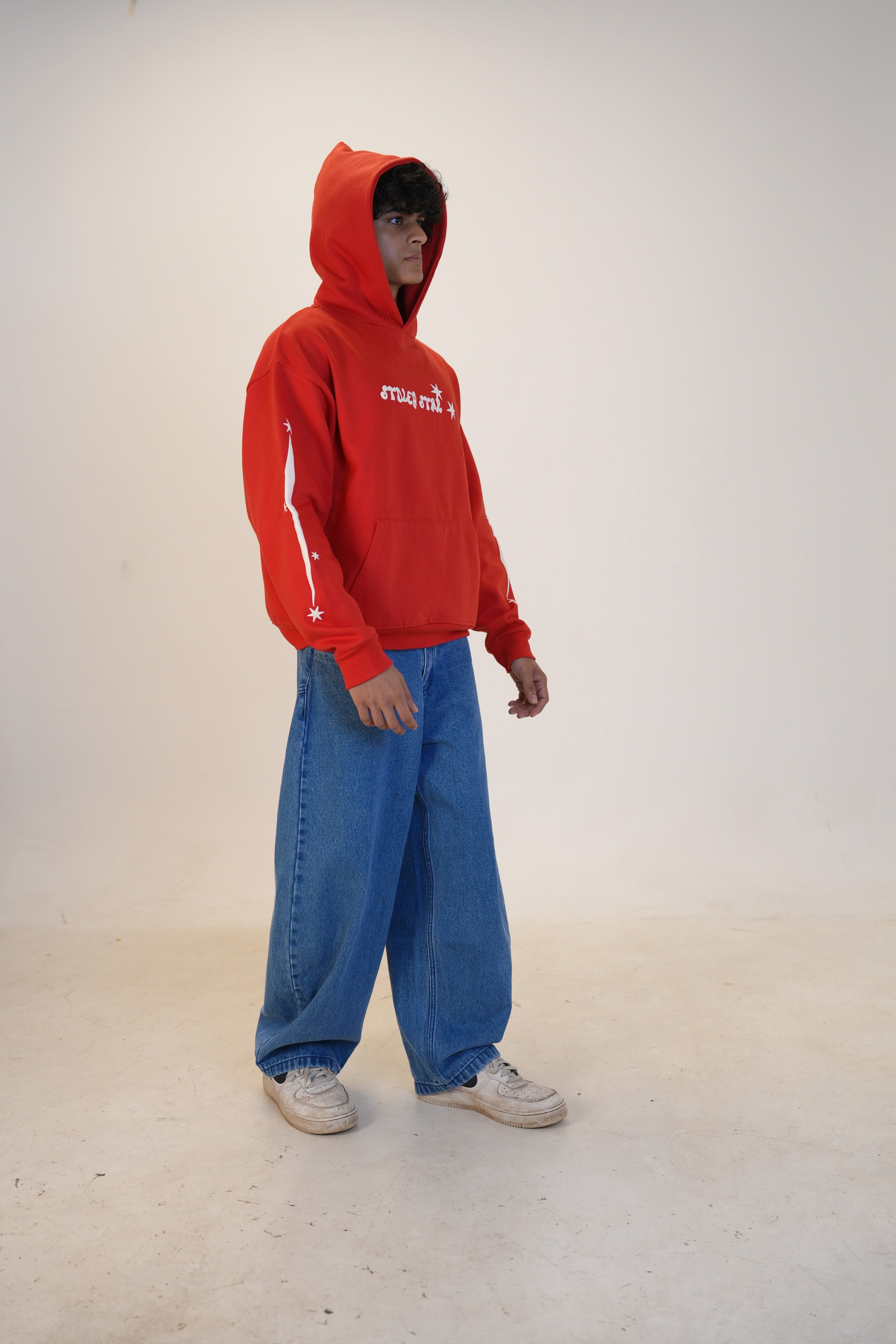 RED STOLEN STAR HOODIE