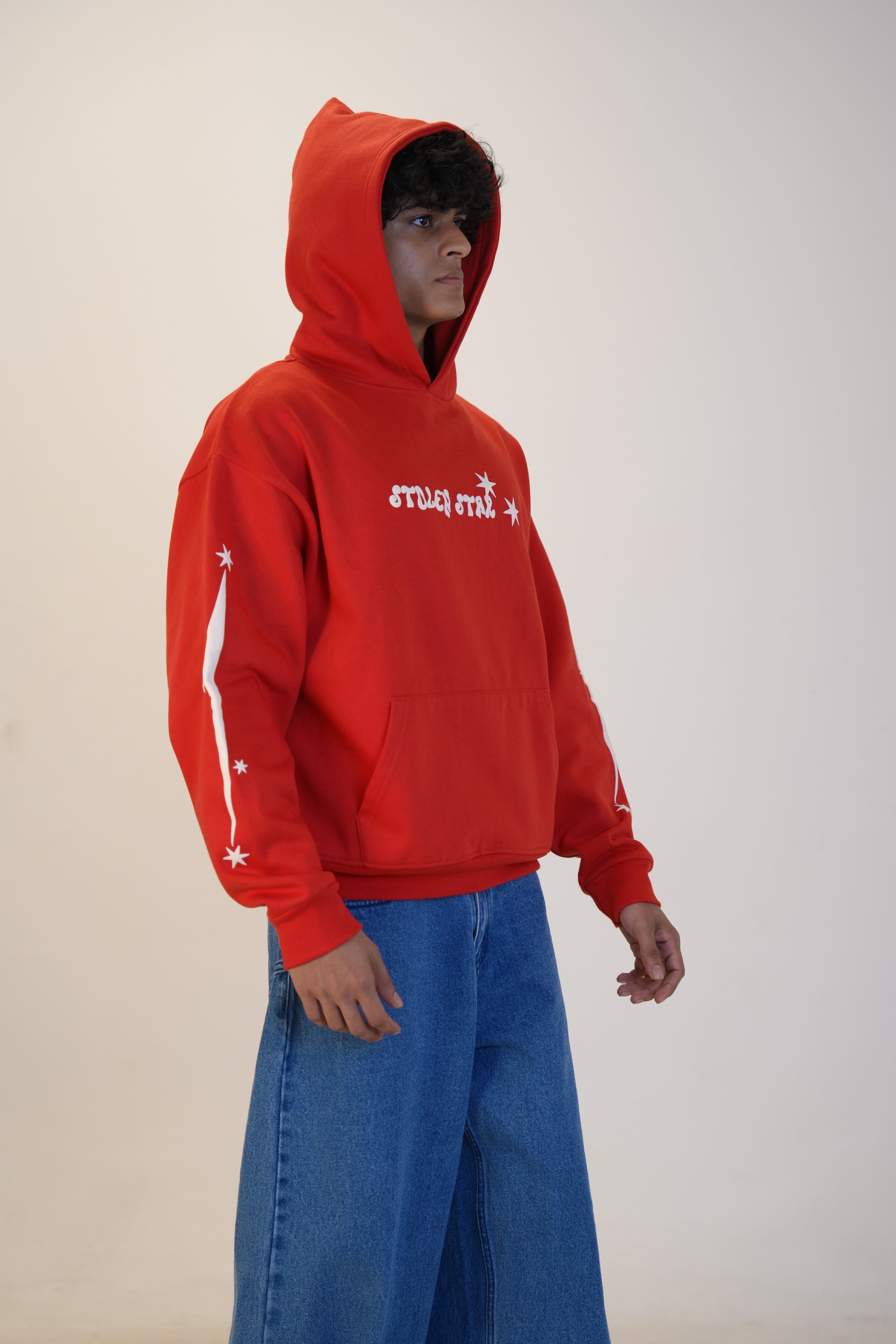 RED STOLEN STAR HOODIE