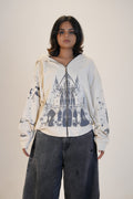 WHITE GRUNGE HOODIE