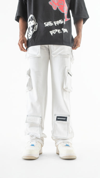 White 16 Pocket cargo