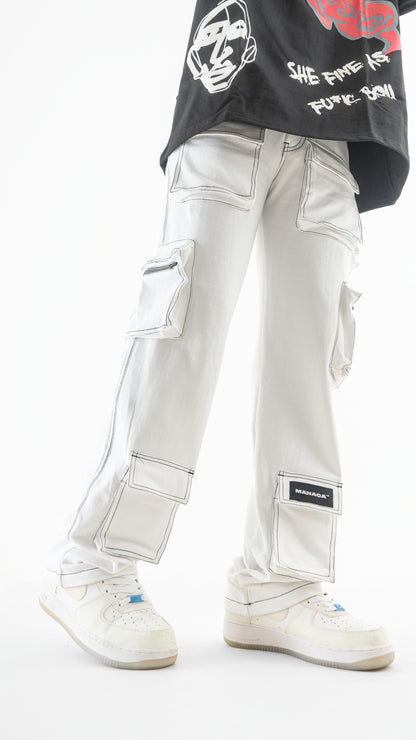 White 16 Pocket cargo