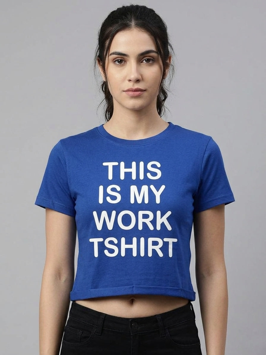Crew Neck Royal Blue Women's Essential