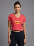 V Neck Pink Women's Essential