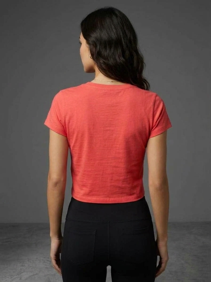 V Neck Basic PInk Women's Essential