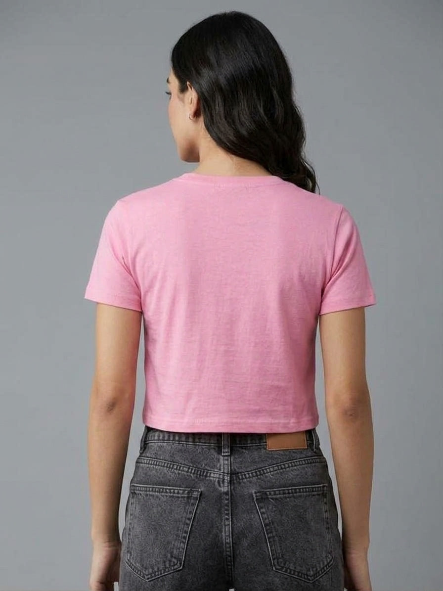V Neck Pink Women's Essential