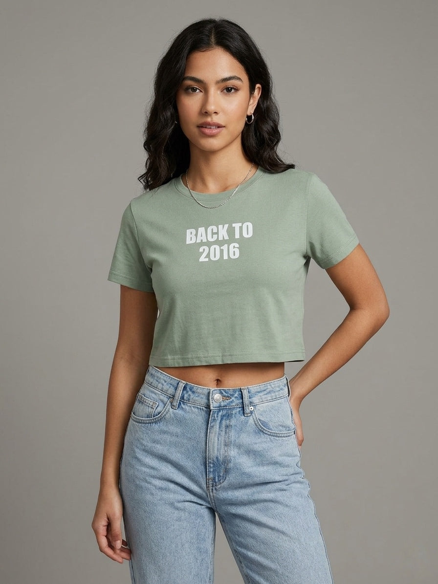 Crew Neck olive Green Women's Essential