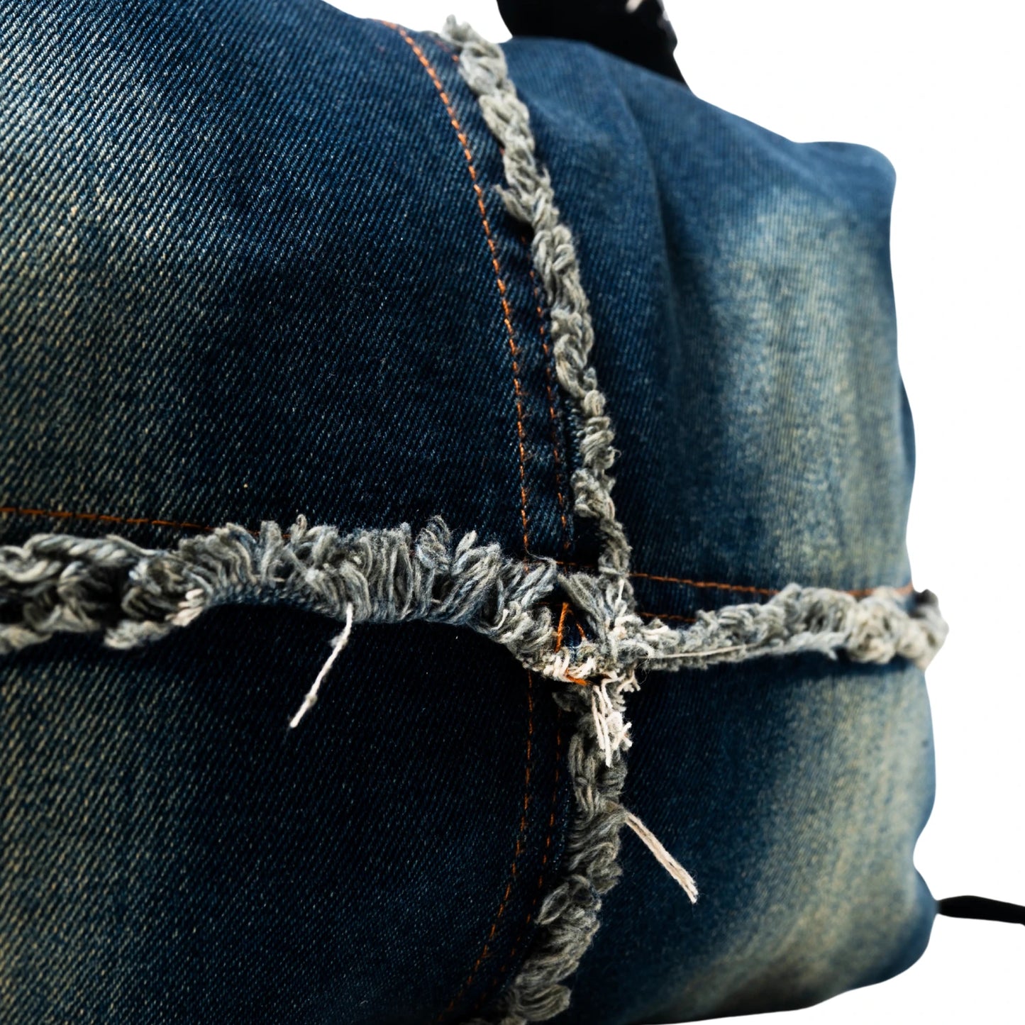 Raw Edge Denim Tote