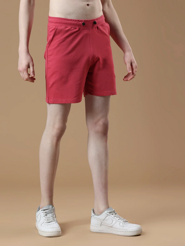 Men's Red Casual Shorts