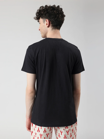 Black Regular Solid Plain Men's T-shirt