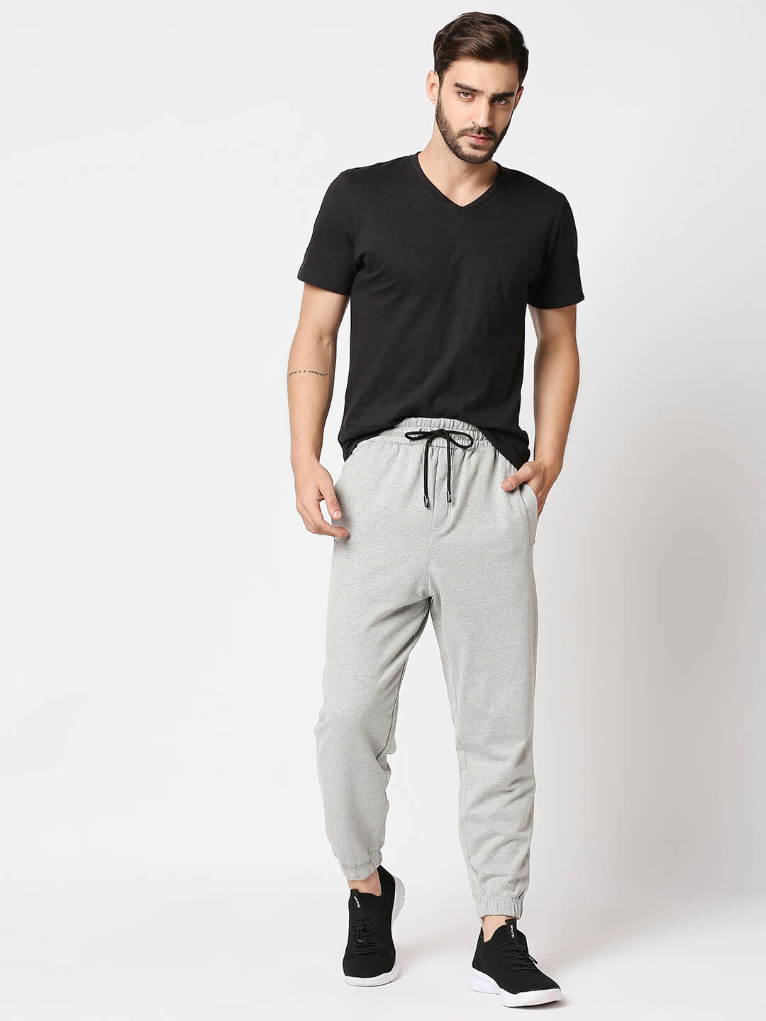Relaxed Fit Casual Joggers - Grey
