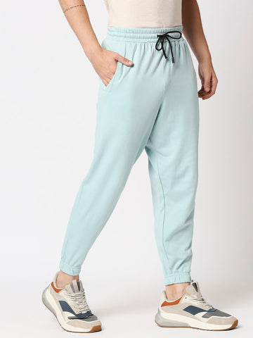 Relaxed Fit Casual Joggers - Sky Blue