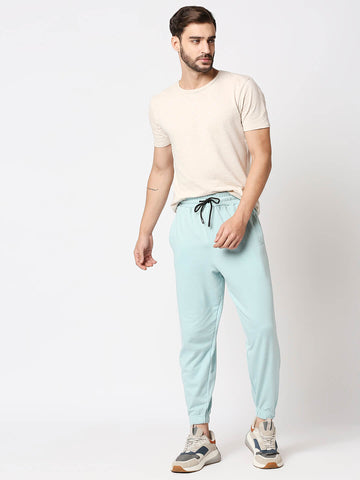 Relaxed Fit Casual Joggers - Sky Blue