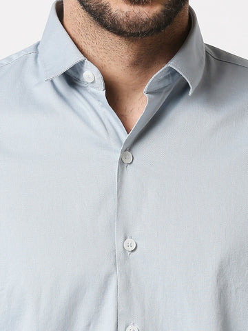 The Manaca Men Plain Shirt - Sky Blue