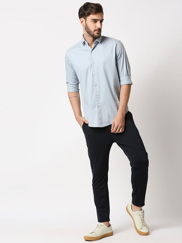 The Manaca Men Plain Shirt - Sky Blue