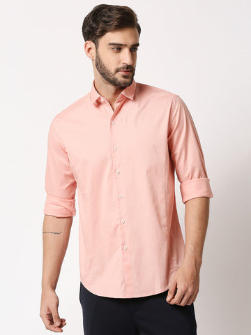 The Manaca Men Plain Shirt - Peach