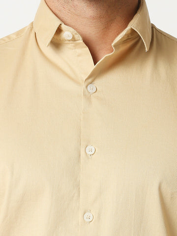 The Manaca Men Plain Shirt - Khaki